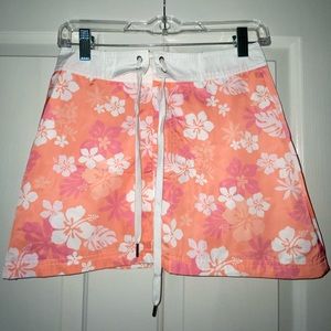 forever 21 coral tropics short skirt size xs